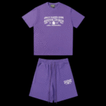 DENIM TEAR WASHED PURPLE SET